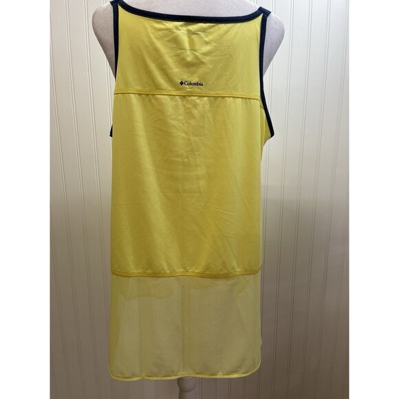 Columbia Omni-Shade Yellow W/ Mesh Hem.Exercise/Running Wm Sz Lg Elastic Straps. - Picture 5 of 9